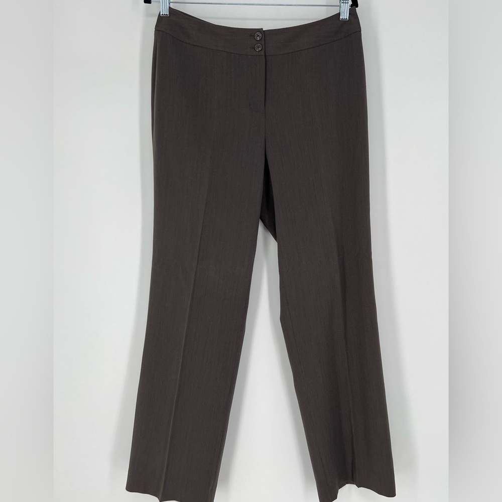 Atelier Brown Tailored flat-front dress pants